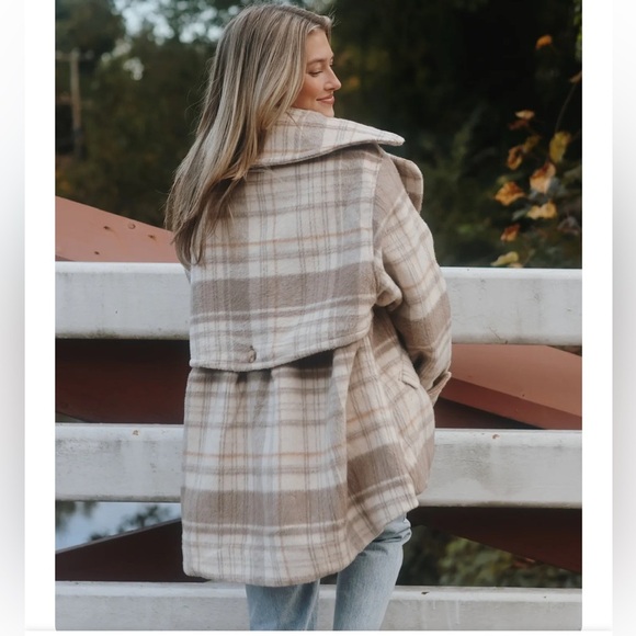 Free People Highlands Wool‎ Shacket Peacoat Free People Size M - Picture 6 of 16